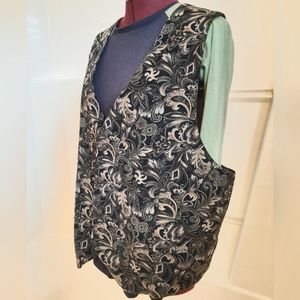 Mens Vest, Floral/Paisley, Size Large, Chest 42"